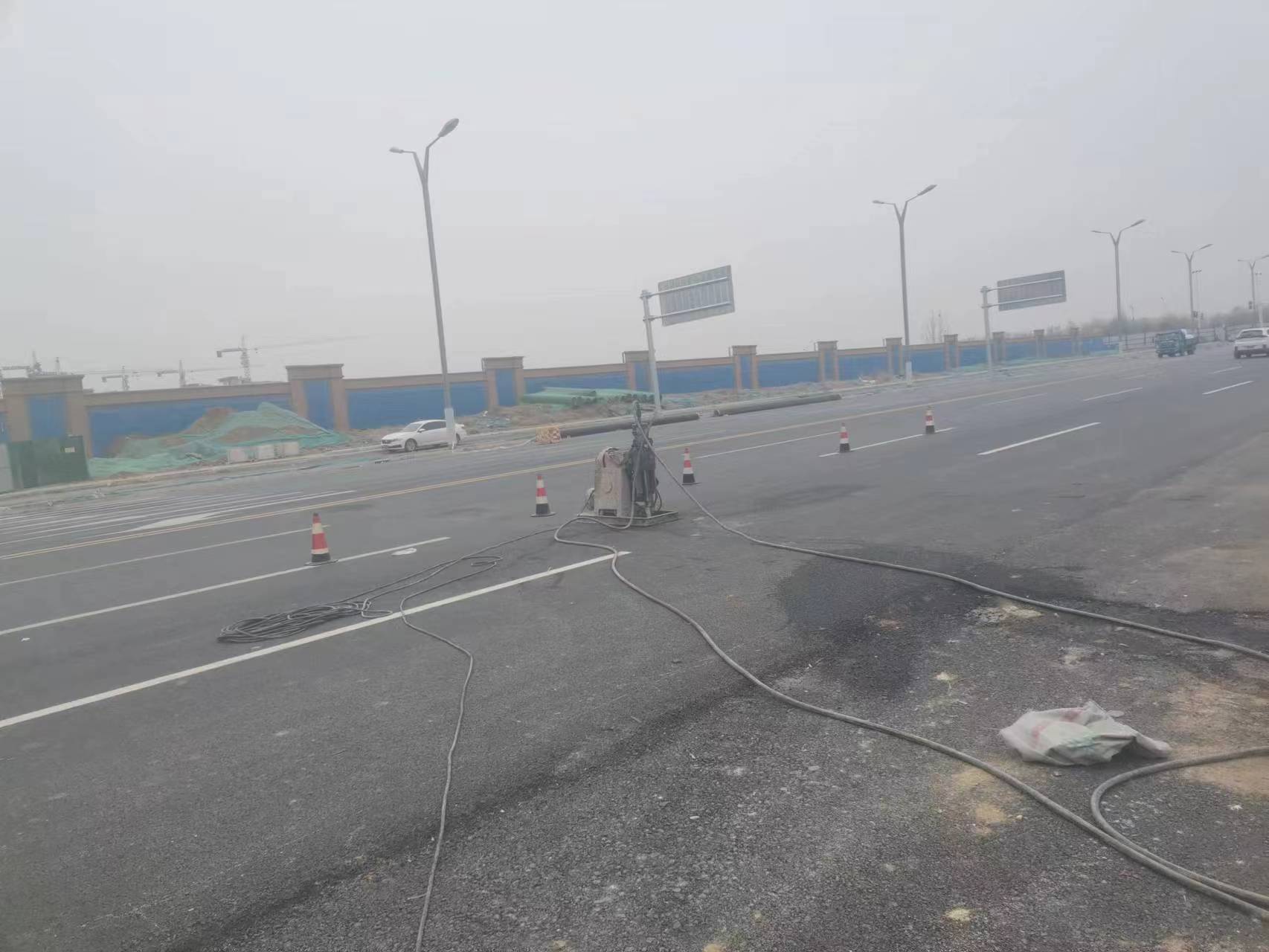 胡场镇马路注浆